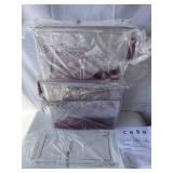 Cella set of 3 fridge bins, lids, handles,