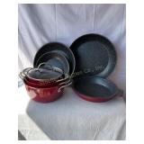Curtis Stone cookware set, 12' dia largest pan