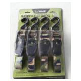 HME camo webbing ratchet straps, 4 pk, NIP