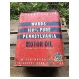 Vtg Wards 100% Pure Pennsylvania motor oil empty