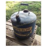 Eagle galvanized oil can 5 gal, some wear (no ship