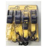 Stanley 4 pk ratchet straps, NIP