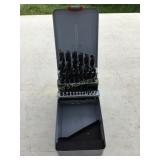 Metal case w/drill bits