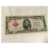 Series 1928c US Federal legal $5 tender note