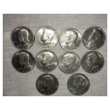 10 - 1974 -1(d) Kennedy Half dollars