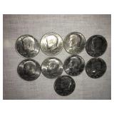 9- 1974 Kennedy Half dollars