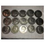 15 - 1971 - 2(d) Kennedy Half dollars