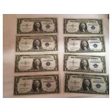 (10) Series 1935 A C & D  US one dollar silver