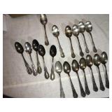 15+ Silverplated teaspoons- Oneida,Holmes &