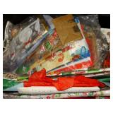 Christmas Gift Bags, Tissue, etc. in plastic tote