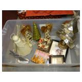Asst. Christmas Decor- Tin Angel, Tree, Lighted