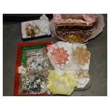 Asst. Christmas Decor- Lights, Ornaments, 3Tin