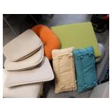 2 Pier 1 Throw Pillows -show wear, & Asst. Seat