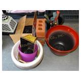Asst. Flower Pots, Garden  HandTools, Bricks, Box