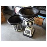 2 Matching Flower Pots tallest is 26"