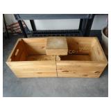 2 Wood Crates & Chopping Block