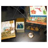 Pier 1 Ornament & Holder NIB , Dome ornaments