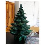 Ceramic Christmas Tree w/bulbs 13" T