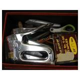 3 Staple Guns, Staples, etc.