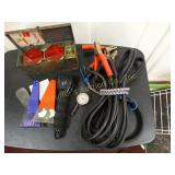 Jumper Cables, Safty Reflectors, etc in plastic