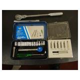 3/8 " Rachet & 1/4" drive socket & bit set