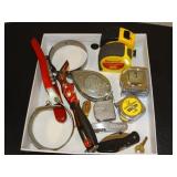 Asst. Tape Measures, Knives, Oil Filter Wrenches,