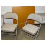 Card Table & 2 Folding Padded Chairs