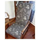 Antique Mission style Reclining Chair on casters