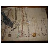 Costume Jewelry, some marked South Hill in wood