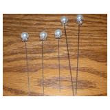 5 Hat Pins, longest 5"