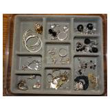 Asst. Costume Jewelry, Rings, Earrings