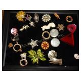 Brooches & Pins on Padded Frame