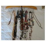 Costume Jewelry Necklaces w/hanging rack