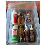 Glue - Tacky , Mod Podge, etc. in plastic tote