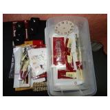 Clock Parts in plastic tote