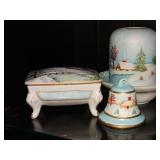 3 Pc. hand painted Porcelain  dishes