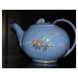 Antique Hall 6 c. Teapot Cadet blue & gold