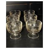 6 Pedestal  Sherbert Glasses, Princess House?