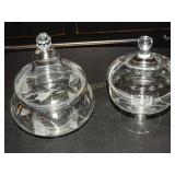 2 Princess House  Lidded Candy Dishes