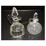 2 Glass cruets tallest is 6.5"