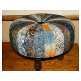 Hand made quilted footstool