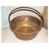Copper Pot 14" D x w/handle H