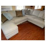 2 Pc. Sectional w/Ottoman & Throw Pillows -Wolf
