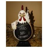 Chicken decor 11" T