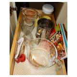Pyrex 4 c. & 1 c. glass measurer, sifter, etc.