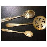 3 Ornate serving spoons