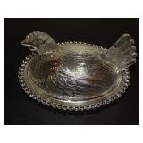 Glass Hen on nest