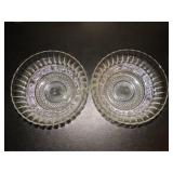 2 glass serving bowls