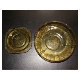 Vintage yellow depression glass-serving bowl ,