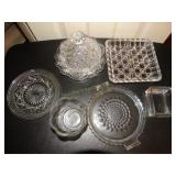 Asst. glassware- butter dish lid chipped